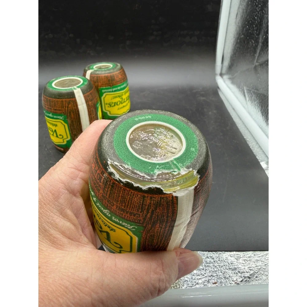 Vintage Vernors Ginger Ale Barrel Glasses 10oz Set of 5 Soda Advertising Collect